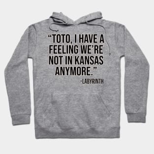 "Toto, I have a feeling we're not in Kansas anymore." -Labyrinth Hoodie